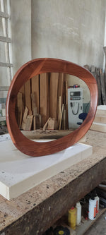 Timberror walnut asymmetrical mirror, Cairn design — alternate product view 7
