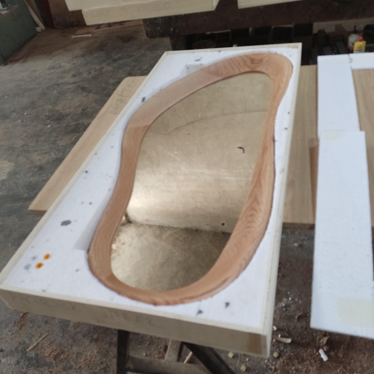 Timberror oak asymmetrical mirror, Harbor design — alternate product view 10