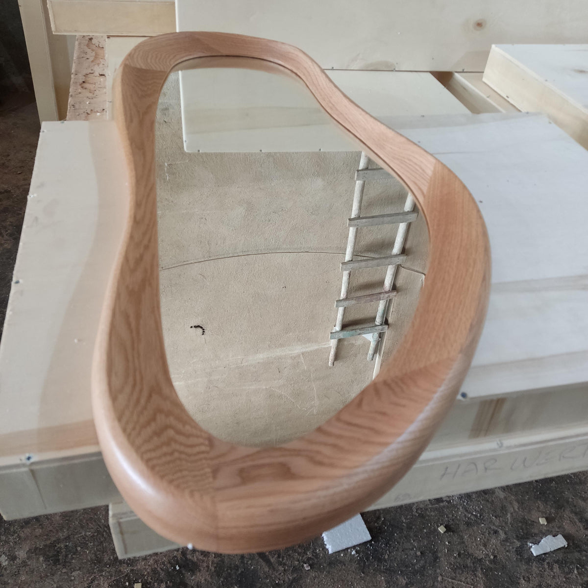 Timberror oak asymmetrical mirror, Harbor design — alternate product view 8