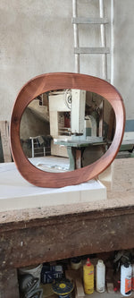 Timberror walnut asymmetrical mirror, Cairn design — alternate product view 6