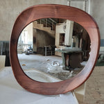 Timberror walnut asymmetrical mirror, Cairn design — alternate product view 8