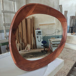 Timberror walnut asymmetrical mirror, Cairn design — alternate product view 9