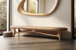 Timberror oak sculptural wood bench, Ember design — alternate product view 2