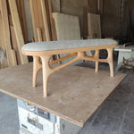 Timberror oak sculptural wood bench, Ember design — alternate product view 8