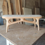 Timberror oak sculptural wood bench, Ember design — alternate product view 10