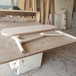 Timberror oak sculptural wood bench, Ember design — alternate product view 6