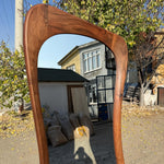 Timberror walnut asymmetrical mirror, Drift design — alternate product view 9