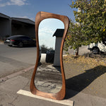 Timberror walnut asymmetrical mirror, Drift design — alternate product view 8