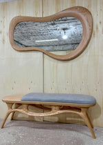 Timberror oak asymmetrical mirror, Moss design — alternate product view 7