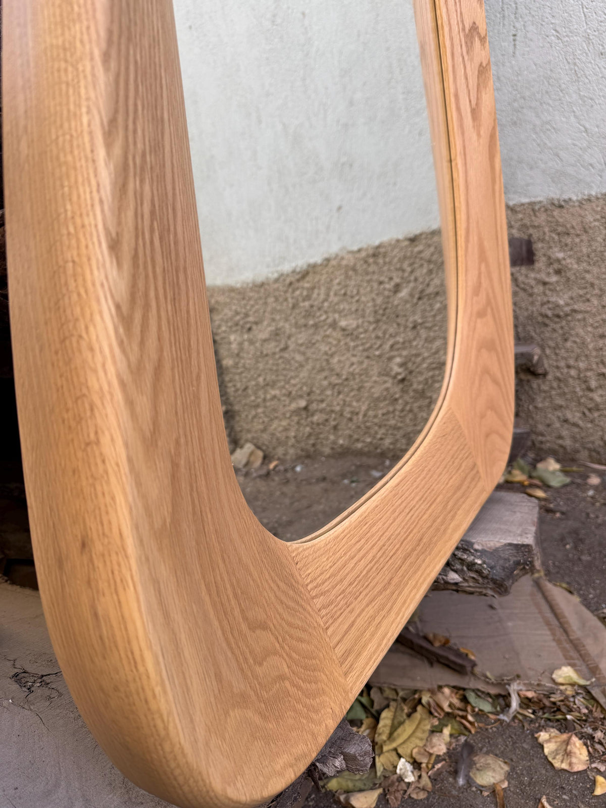 Timberror oak asymmetrical mirror, Riverstone design — alternate product view 10
