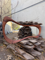 Timberror walnut asymmetrical mirror, Luna design — alternate product view 7