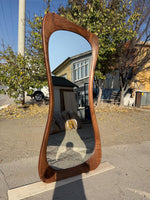 Timberror walnut asymmetrical mirror, Drift design — alternate product view 6
