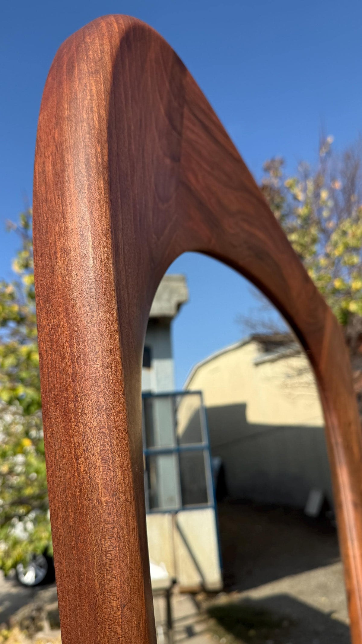 Timberror walnut asymmetrical mirror, Drift design — alternate product view 14