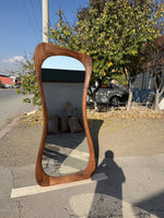 Timberror walnut asymmetrical mirror, Drift design — alternate product view 12