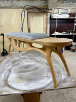 Timberror oak sculptural wood bench, Serene design — alternate product view 10