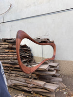 Timberror walnut asymmetrical mirror, Luna design — alternate product view 8