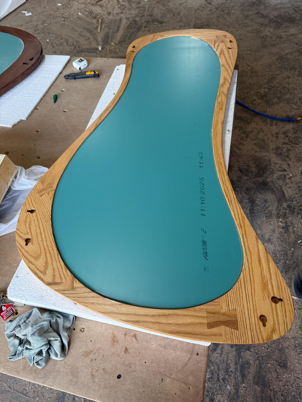 Timberror oak asymmetrical mirror, Wren design — alternate product view 13