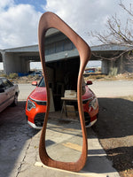 Timberror walnut asymmetrical mirror, Contour design — alternate product view 6