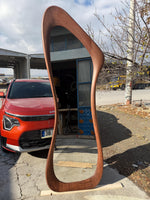 Timberror walnut asymmetrical mirror, Contour design — alternate product view 5