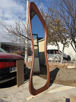 Timberror walnut asymmetrical mirror, Contour design — alternate product view 7