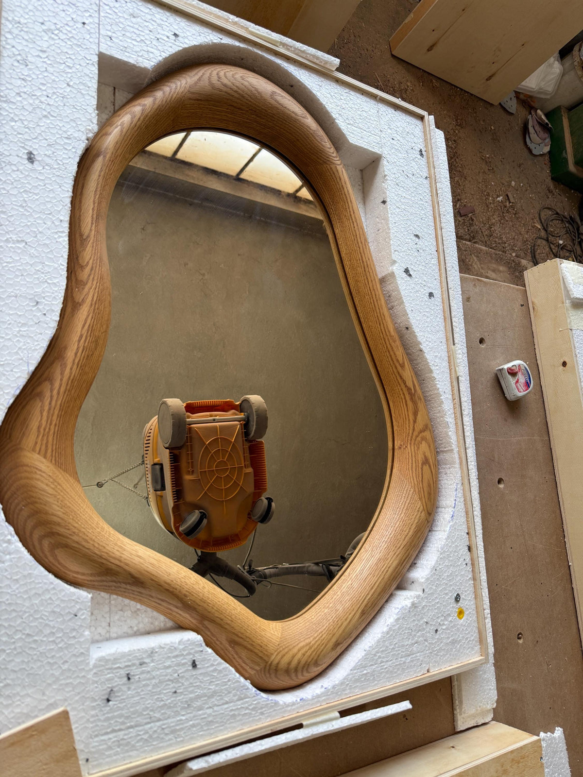 Timberror oak asymmetrical mirror, Sierra design — alternate product view 12