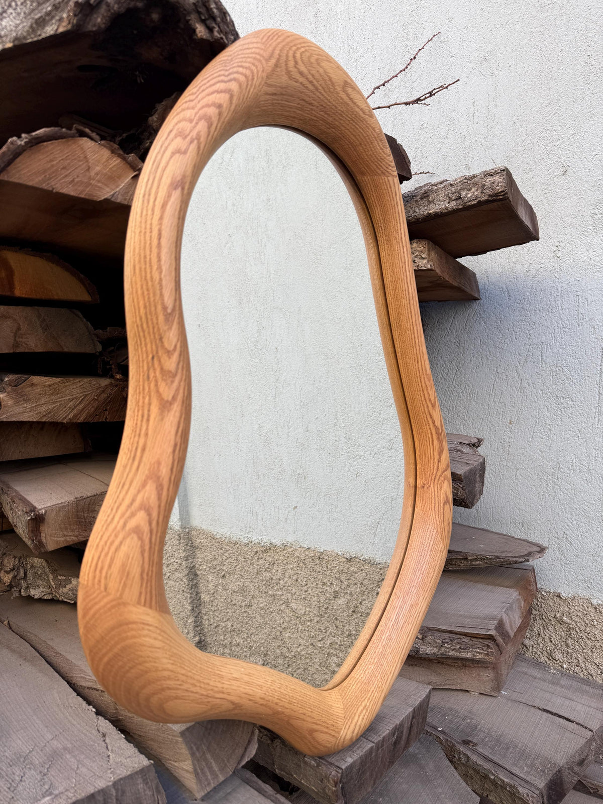 Timberror oak asymmetrical mirror, Sierra design — alternate product view 8