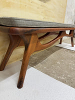 Timberror walnut sculptural wood bench, Rove design — alternate product view 9