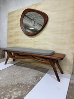 Timberror walnut sculptural wood bench, Rove design — alternate product view 7