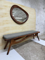 Timberror walnut sculptural wood bench, Rove design — alternate product view 6