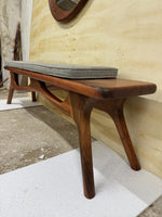 Timberror walnut sculptural wood bench, Rove design — alternate product view 8