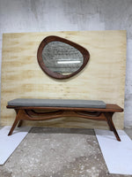 Timberror walnut sculptural wood bench, Rove design — alternate product view 5