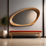 Timberror oak asymmetrical mirror, Horizon design — alternate product view 3