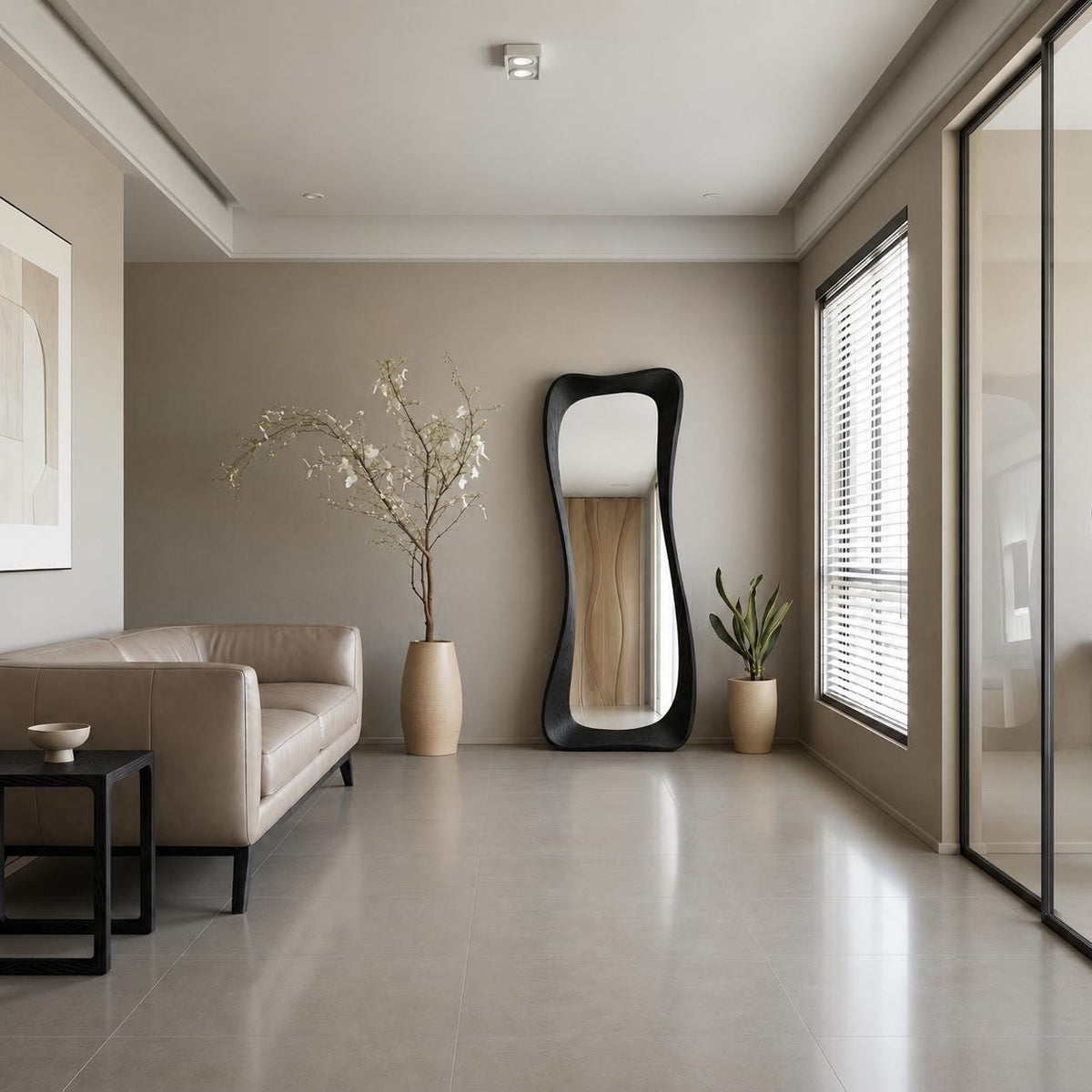 Timberror black oak asymmetrical mirror, Cascade design — alternate product view 5